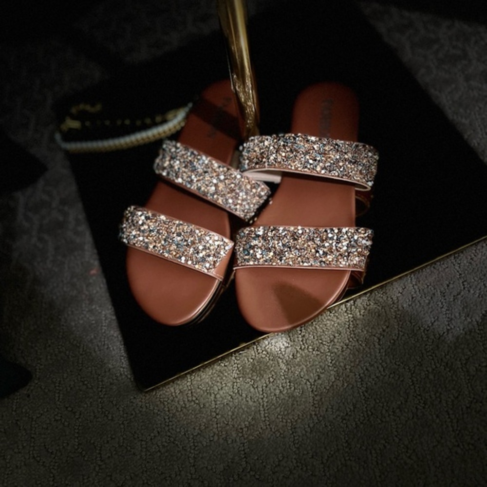 Sparkling Crystal Embellished Sandals